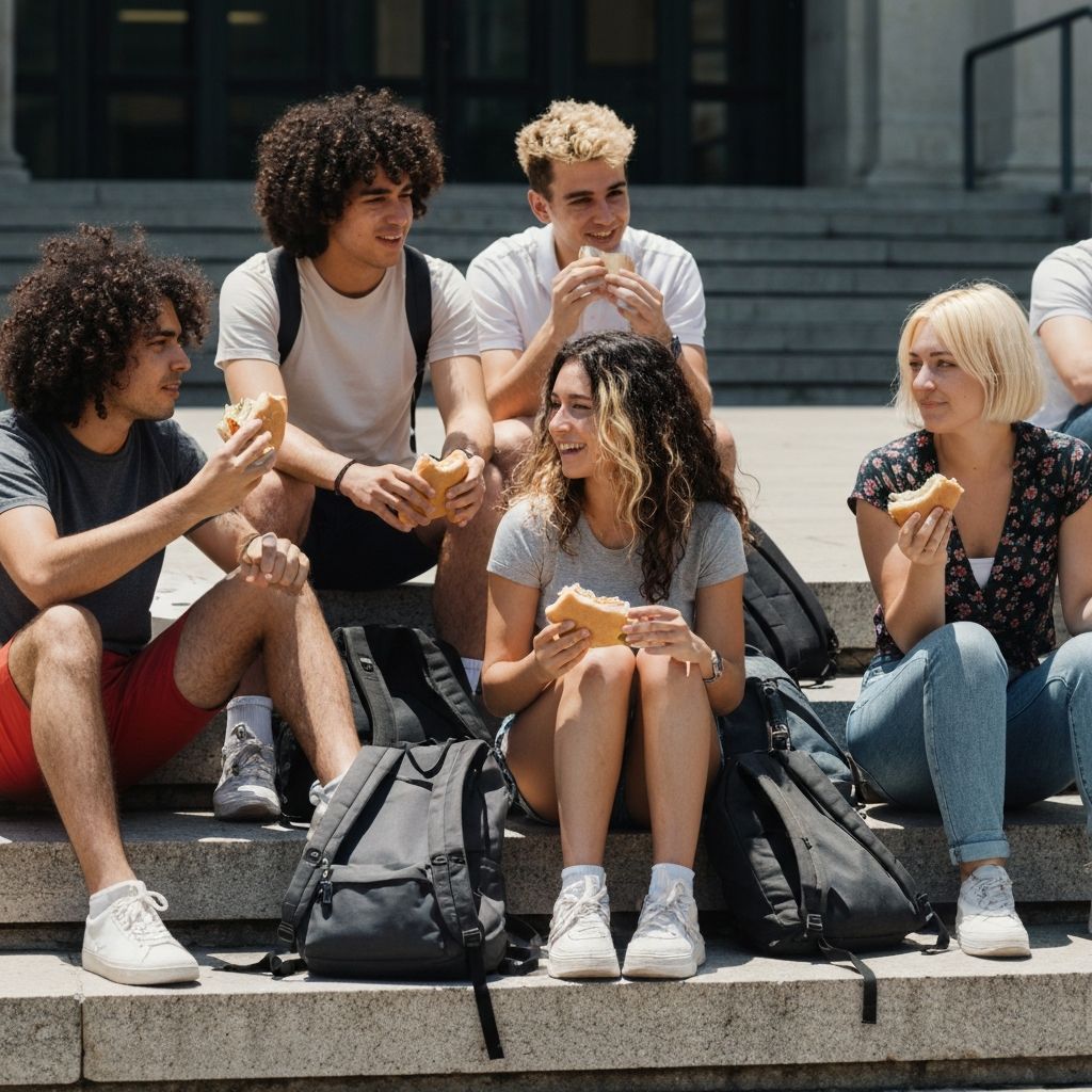 Studenti che pranzano